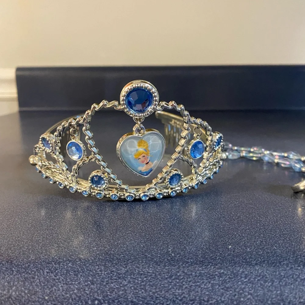 Disney Cinderella Dress Up Halloween princess Costume Shoes Jewelry Purse Lot